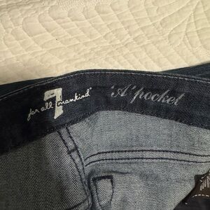 7 For All Mankind A Pocket Dark Blue Jeans